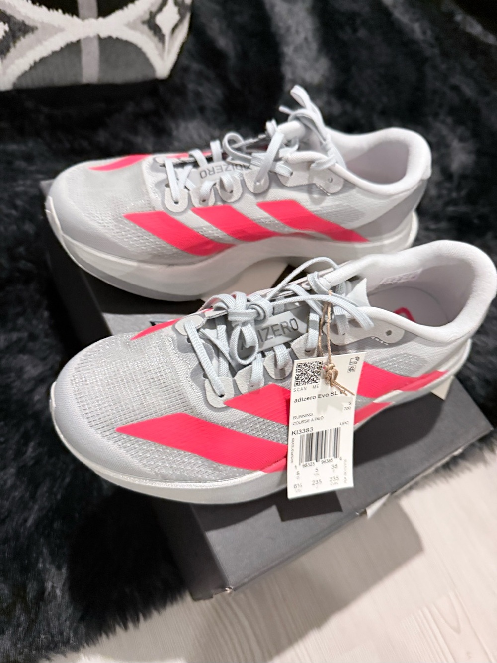 adidas Gray & red Adizero Running Sneakers size 6.5